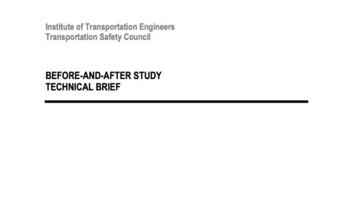 Using Observational Before-after Studies To Evaluate Road Safety Projects (2009)